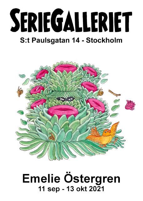 Book cover - Utställning: _Flora och Fauna_ på Seriegalleriet i Stockholm